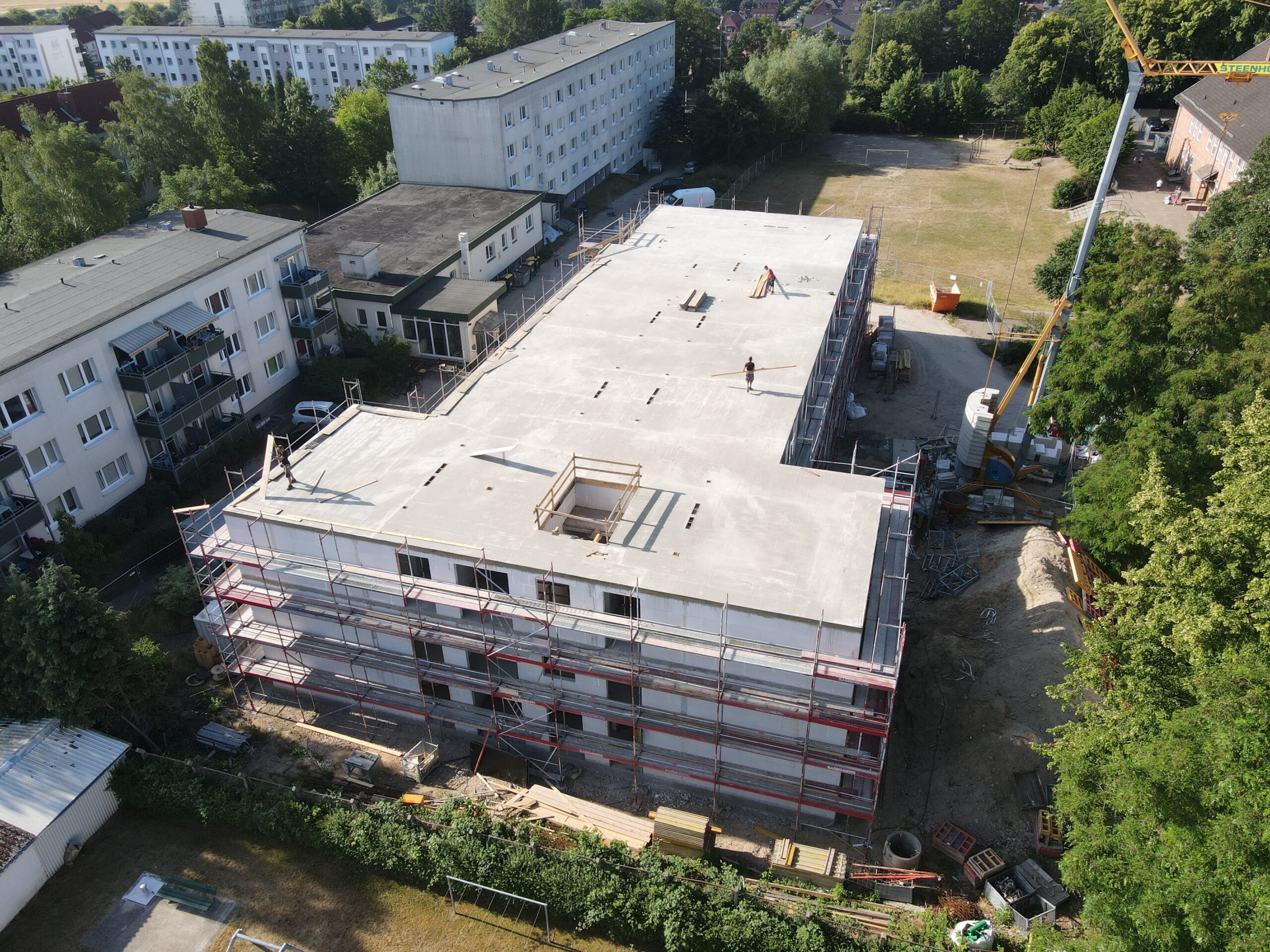 In Boizenburg an der Elbe feiert die Villa Vitalia Gruppe in einem Haus mit 62 Pflegeplätzen Richtfest.