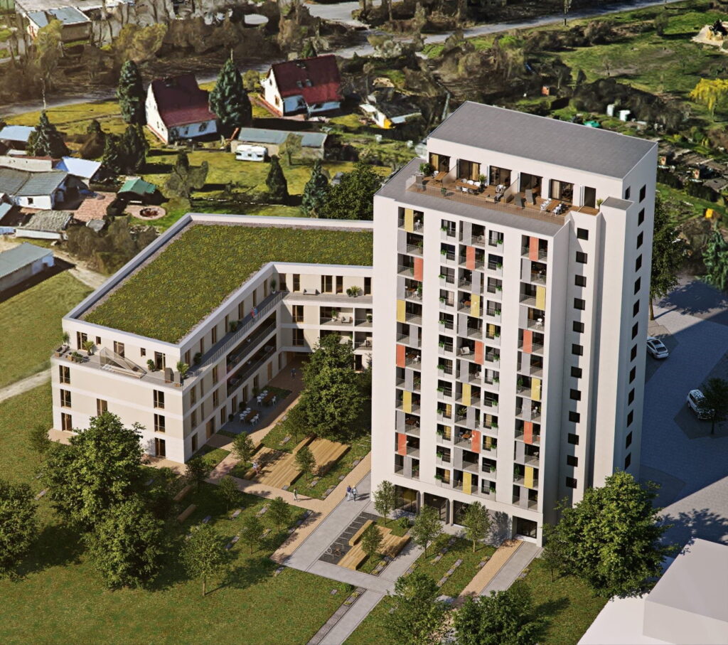 Die kernsanierte 14-geschossige Immobilie in Cottbus