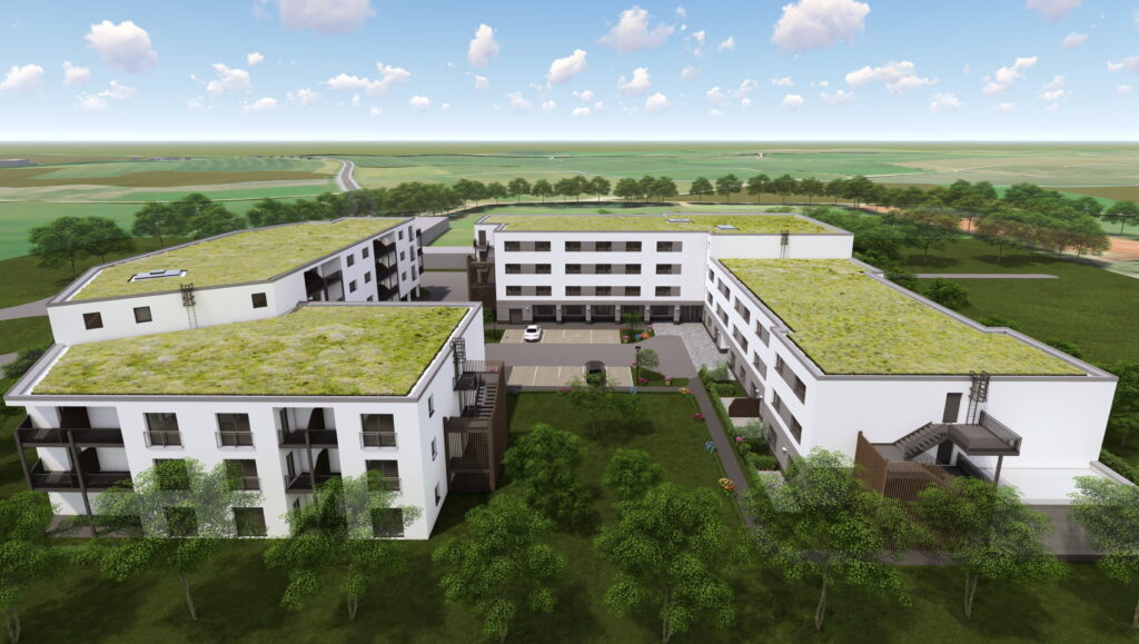 Immotec baut in Crailsheim ein Seniorenzentrum mit 75 stationären Pflegeplätzen und 52 Wohnungen für Betreutes Wohnen.