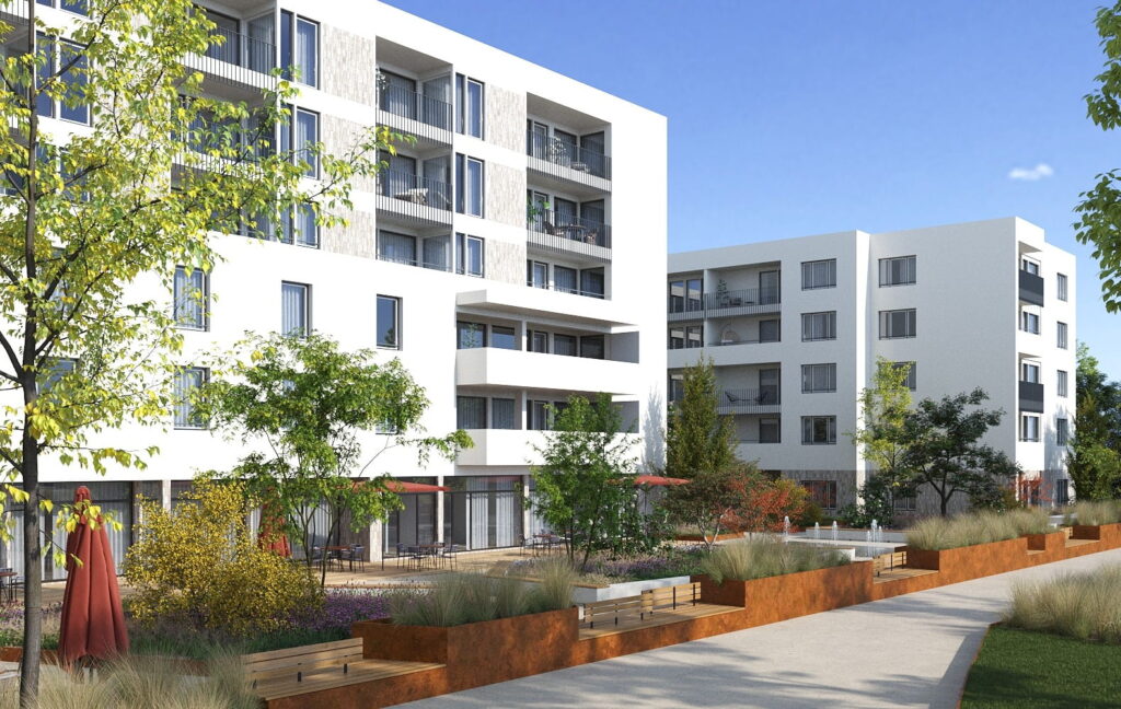 Auf dem Gelände der ehemaligen Jägerkaserne im Süden Kassels entsteht bis 2025 ein neues Quartier mit 520 Wohnungen, darunter 120 seniorengerechte