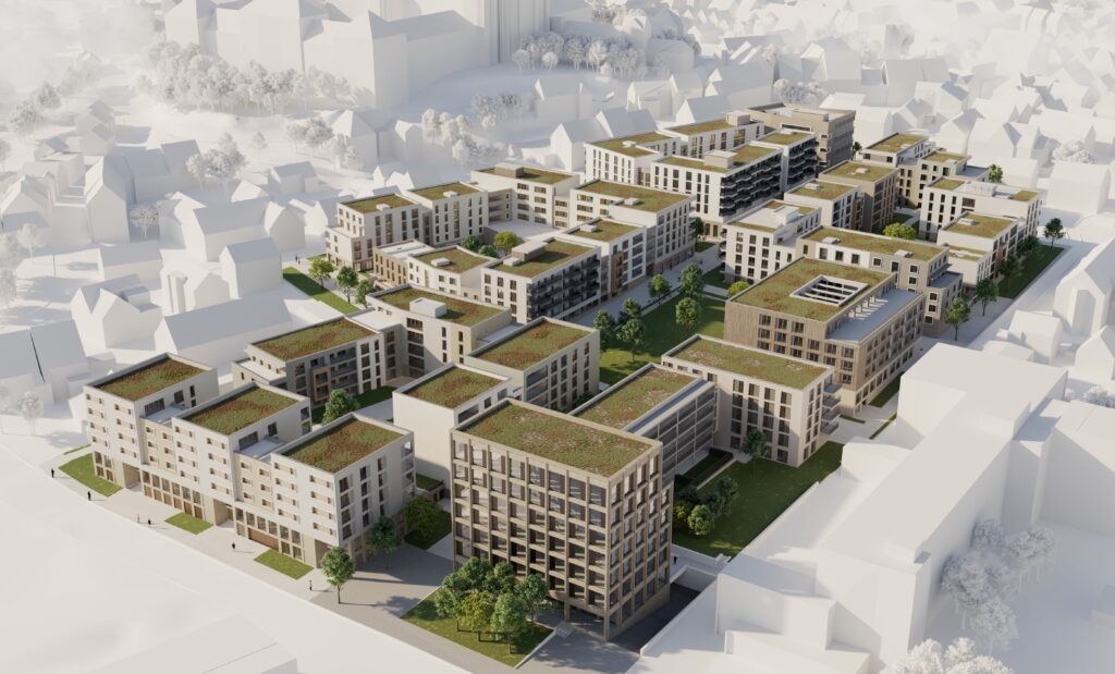 Quartiersprojekt auf dem früheren Gelände des Maschinenbau-Unternehmens Müller Weingarten